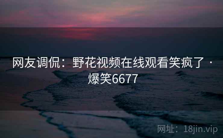 网友调侃:野花视频在线观看笑疯了 · 爆笑6677 网友调侃:野花视频在线观看笑疯了 · 爆笑6677